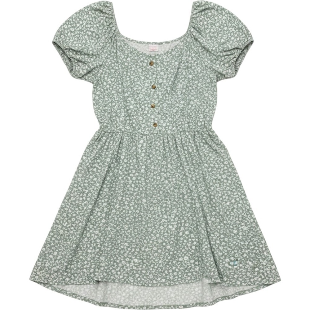 Sage Green Floral Babydoll Dress XXL 19 Puff Sleeve Cottagecore